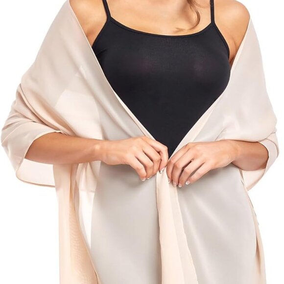 Soft Chiffon Scarfs Shawls and Wraps for Evening Dresses Wedding Shawl Wraps Bri - Picture 5 of 6